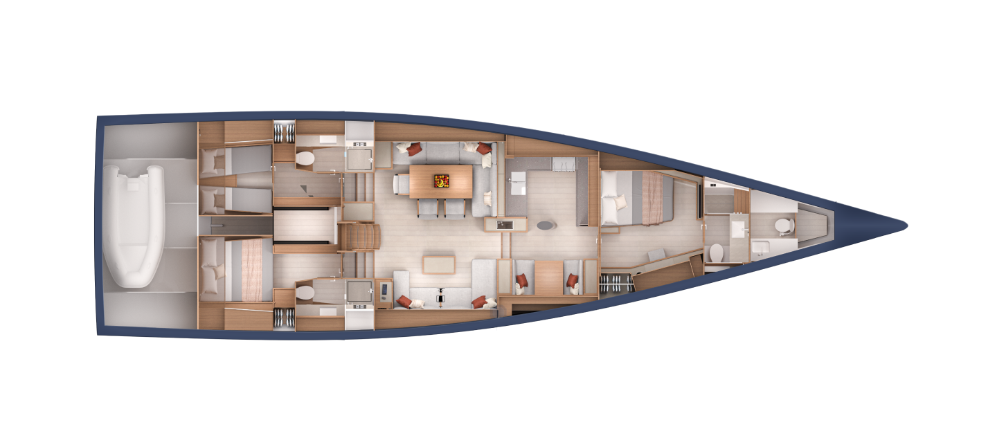 Interior view GS 72 Long Cruise